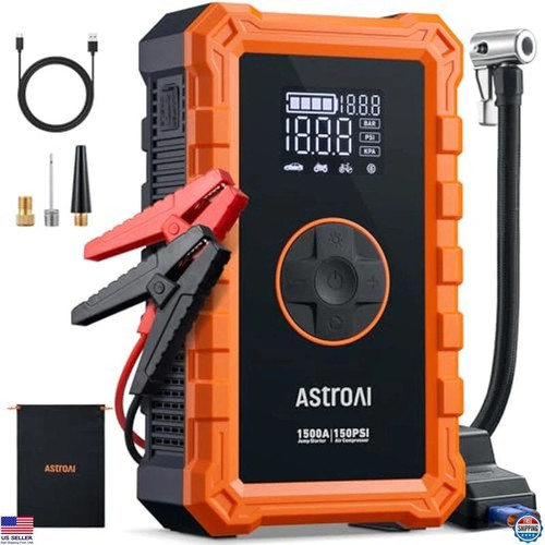 Astroai 1500a car jump starter - 1500a,